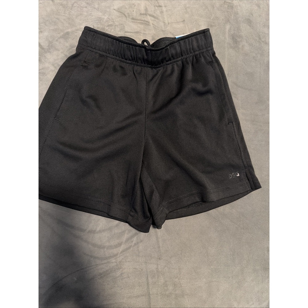 DSG Youth Boys All Purpose Training Shorts Blk Sz XS (6-7) W/Drawstring